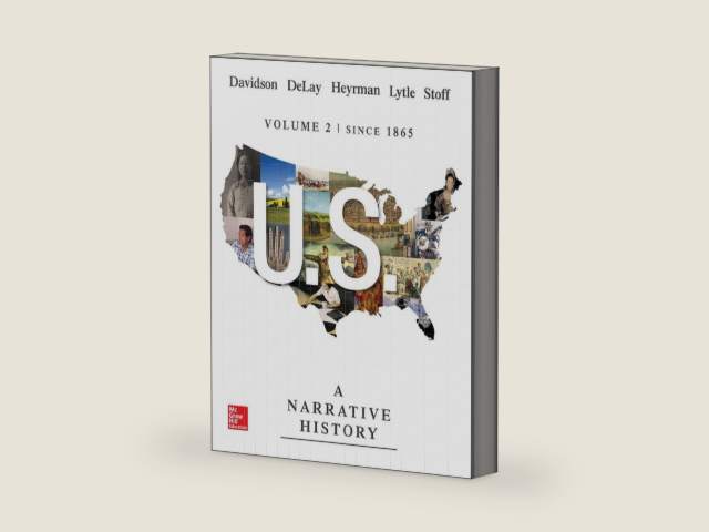 US: A Narrative History, Volume 2: Since 1865 by James West Davidson | barcode:9780077780364 | source:'9780077780364-right-three-quarter.jpg