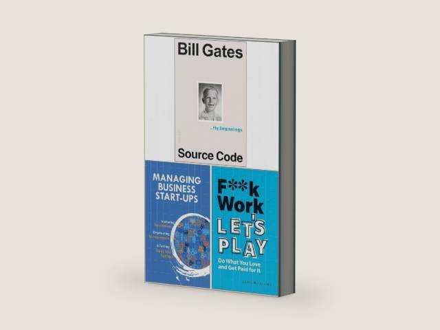 Source Code, Managing Business Start-Ups & F**k Work, Let's Play 3 Books Collection Set by Bill Gates | barcode:9780081847800 | source:'9780081847800-right-three-quarter.jpg