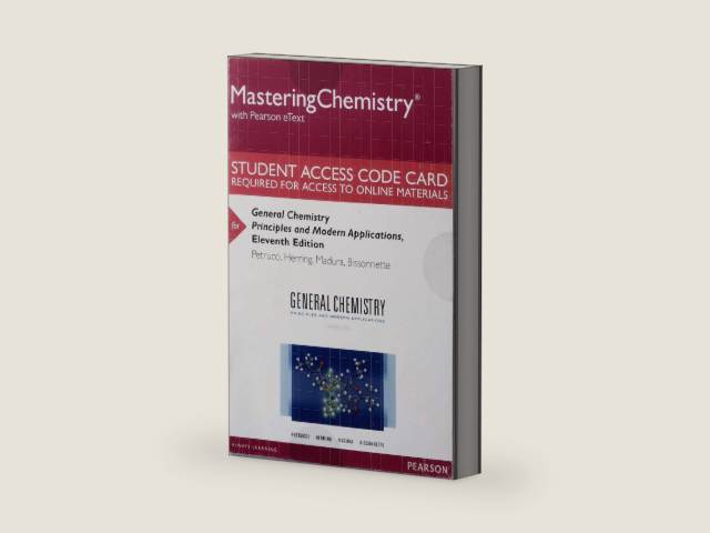 Mastering Chemistry with Pearson Etext -- Standalone Access Card -- For General Chemistry: Principles and Modern Applications by Ralph Petrucci | barcode:9780133387803 | source:'9780133387803-right-three-quarter.jpg
