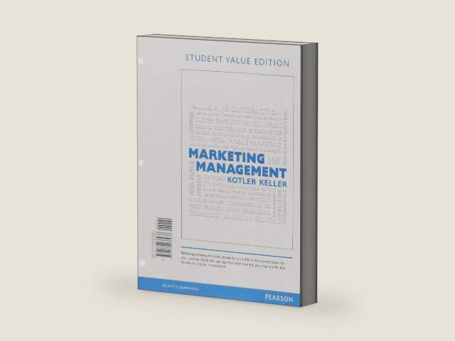 Marketing Management by Philip Kotler | barcode:9780134236933 | source:'9780134236933-right-three-quarter.jpg