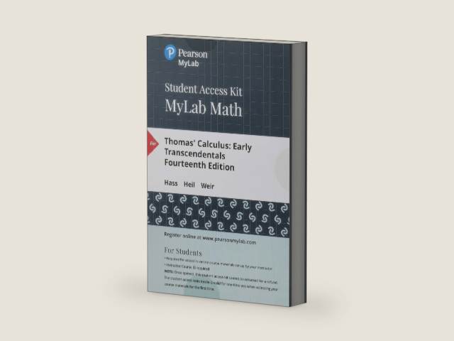 Thomas' Calculus: Early Transcendentals -- MyLab Math with Pearson eText Access Code by Joel Hass | barcode:9780134764528 | source:'9780134764528-right-three-quarter.jpg