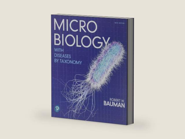 Microbiology with Diseases by Taxonomy by Robert Bauman | barcode:9780134832302 | source:'9780134832302-right-three-quarter.jpg