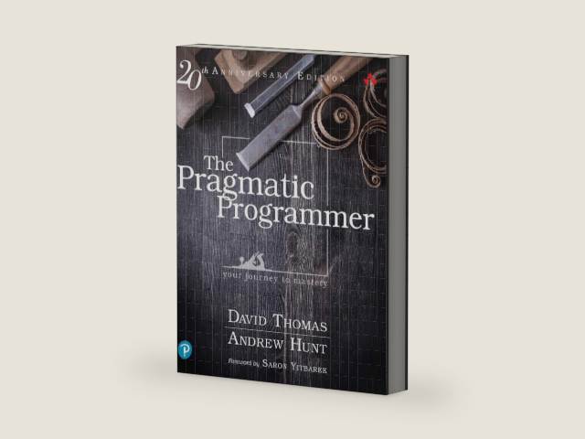 The Pragmatic Programmer: Your Journey To Mastery, 20th Anniversary Edition (2nd Edition) by David Thomas | barcode:9780135957059 | source:'9780135957059-right-three-quarter.jpg