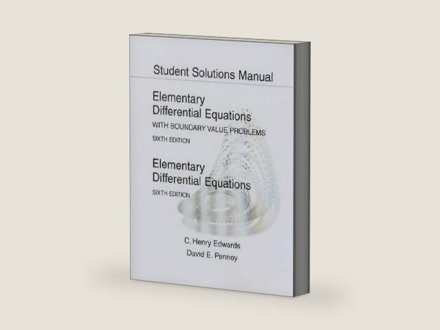 Student Solutions Manual for Elementary Differential Equations with Boundary Value Problems by C. Edwards | barcode:9780136006152 | source:'9780136006152-right-three-quarter.jpg