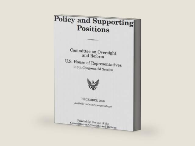 United States Government Policy and Supporting Positions, 2020 (Plum Book) by U.S. Senate Committee on Homeland Security and Governmental Affairs | barcode:9780160958045 | source:'9780160958045-right-three-quarter.jpg