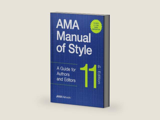 AMA Manual of Style: A Guide for Authors and Editors - Hardcover/Online Bundle Package by The JAMA Network | barcode:9780190246563 | source:'9780190246563-right-three-quarter.jpg