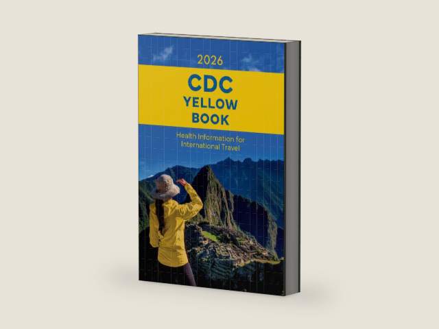 CDC Yellow Book 2026: Health Information for International Travel by Eric Halsey | barcode:9780197788547 | source:'9780197788547-right-three-quarter.jpg