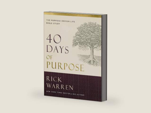 The 40 Days of Purpose: The Purpose Driven Life Bible Study by Rick Warren | barcode:9780310185604 | source:'9780310185604-right-three-quarter.jpg