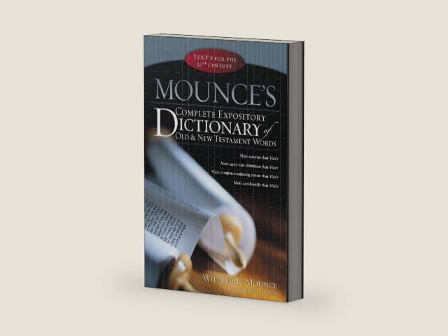 Mounce's Complete Expository Dictionary of Old and New Testament Words by William D. Mounce | barcode:9780310248781 | source:'9780310248781-right-three-quarter.jpg