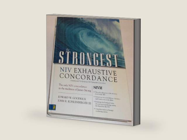 The Strongest NIV Exhaustive Concordance (Strongest Strong's) by Edward W. Goodrick | barcode:9780310262855 | source:'9780310262855-right-three-quarter.jpg