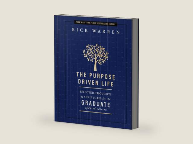 The Purpose Driven Life Selected Thoughts and Scriptures for the Graduate: Keepsake Edition, Fully Updated by Rick Warren | barcode:9780310365129 | source:'9780310365129-right-three-quarter.jpg