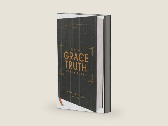 NASB, The Grace and Truth Study Bible (Trustworthy and Practical Insights), Hardcover, Green, Red Letter, 1995 Text, Comfort Print by Zondervan | barcode:9780310447672 | source:'9780310447672-right-three-quarter.jpg