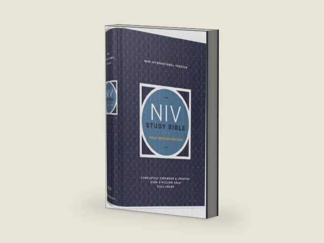 NIV Study Bible, Fully Revised Edition (Study Deeply. Believe Wholeheartedly.), Hardcover, Red Letter, Comfort Print by Zondervan | barcode:9780310448945 | source:'9780310448945-right-three-quarter.jpg