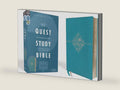 NIV, Quest Study Bible, Leathersoft, Teal, Comfort Print: The Only Q and A Study Bible by Zondervan | barcode:9780310450863 | source:'9780310450863-right-three-quarter.jpg