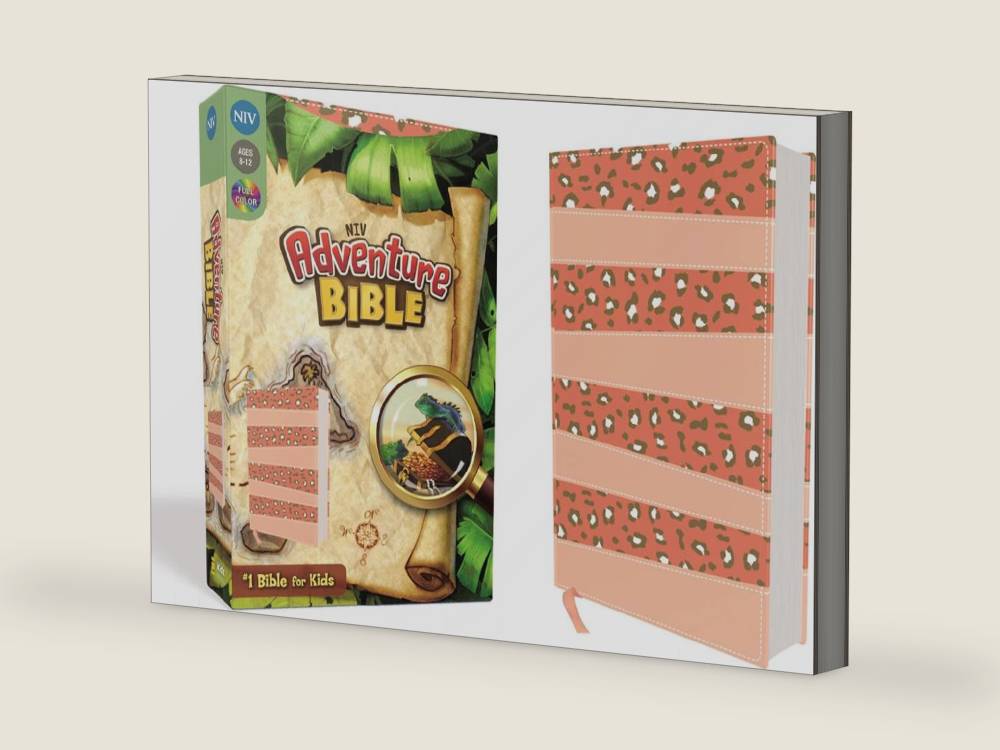 NIV, Adventure Bible, Leathersoft, Coral, Full Color by Zondervan | barcode:9780310458203 | source:'9780310458203-right-three-quarter.jpg