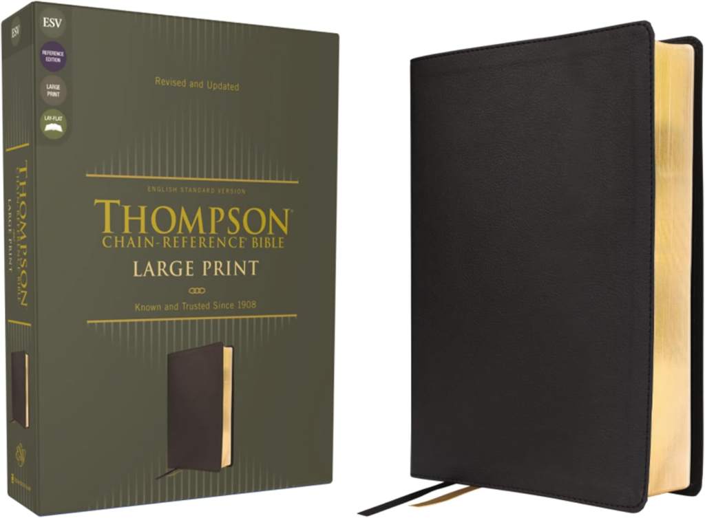 ESV, Thompson Chain-Reference Bible, Large Print, Leathersoft, Black, Red Letter by Zondervan | barcode:9780310458944 | source:'9780310458944.jpg