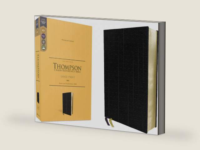 KJV, Thompson Chain-Reference Bible, Large Print, Bonded Leather, Black, Red Letter, Comfort Print by Zondervan | barcode:9780310459163 | source:'9780310459163-right-three-quarter.jpg