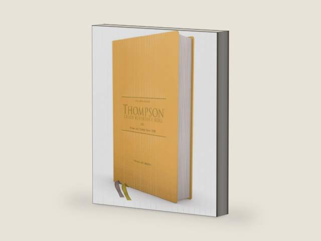 KJV, Thompson Chain-Reference Bible, Hardcover, Yellow Gold, Red Letter, Comfort Print by Zondervan | barcode:9780310459217 | source:'9780310459217-right-three-quarter.jpg