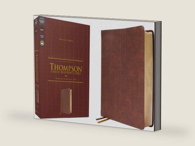 NKJV, Thompson Chain-Reference Bible, Leathersoft, Brown, Red Letter, Comfort Print by Zondervan | barcode:9780310459484 | source:'9780310459484-right-three-quarter.jpg