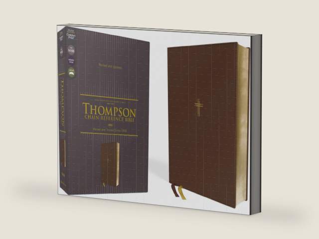 NASB, Thompson Chain-Reference Bible, Leathersoft, Brown, 1995 Text, Red Letter, Comfort Print by Zondervan | barcode:9780310459682 | source:'9780310459682-right-three-quarter.jpg