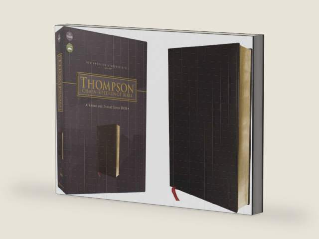 NASB, Thompson Chain-Reference Bible, Bonded Leather, Black, Red Letter, 1977 Text by Zondervan | barcode:9780310460039 | source:'9780310460039-right-three-quarter.jpg