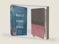 NIV, Quest Study Bible, Leathersoft, Gray/Pink, Comfort Print: The Only Q and A Study Bible by Christianity Today Intl. | barcode:9780310465416 | source:'9780310465416-right-three-quarter.jpg