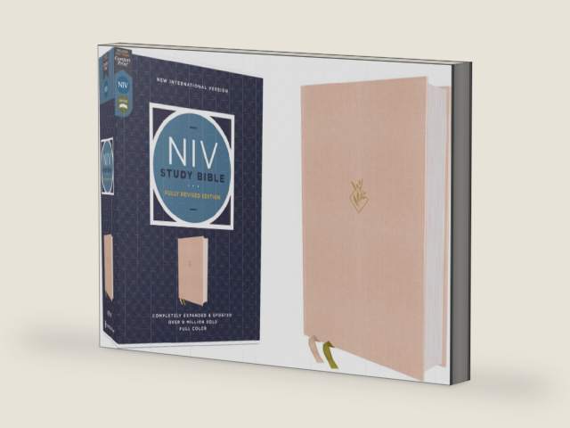 NIV Study Bible, Fully Revised Edition (Study Deeply. Believe Wholeheartedly.), Cloth over Board, Pink, Red Letter, Comfort Print by Zondervan | barcode:9780310465799 | source:'9780310465799-right-three-quarter.jpg