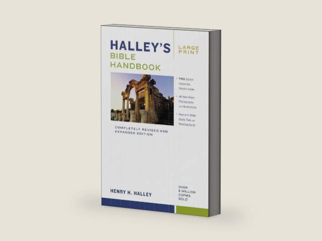 Halley's Bible Handbook, Large Print: Completely Revised and Expanded Edition---Over 6 Million Copies Sold by Henry H. Halley | barcode:9780310519423 | source:'9780310519423-right-three-quarter.jpg