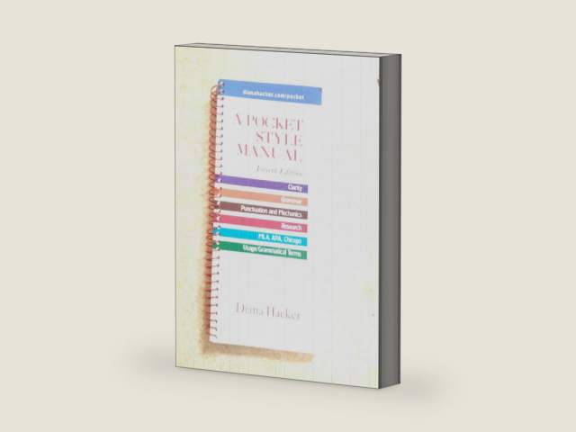A Pocket Style Manual by Diana Hacker | barcode:9780312406844 | source:'9780312406844-right-three-quarter.jpg
