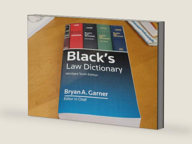 Black’s Law Dictionary, Abridged, 10th Edition by Bryan A. Garner | barcode:9780314642721 | source:'9780314642721-right-three-quarter.jpg