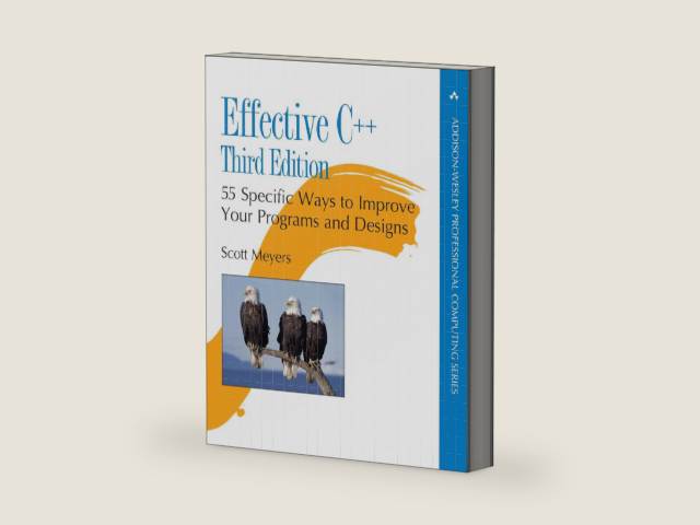 Effective C++: 55 Specific Ways to Improve Your Programs and Designs (Addison-Wesley Professional Computing Series) by Scott Meyers | barcode:9780321334879 | source:'9780321334879-right-three-quarter.jpg