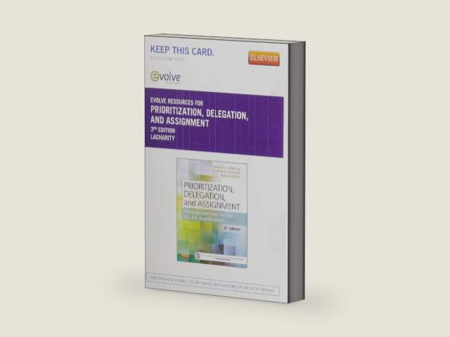 Prioritization, Delegation, and Assignment Elsevier eBook on VitalSource + Evolve Access: Practice Exercises for the Nclex Examination by Linda A. LaCharity PhD RN | barcode:9780323355131 | source:'9780323355131-right-three-quarter.jpg