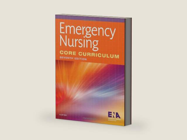 Emergency Nursing Core Curriculum by Emergency Nurses Association (ENA) | barcode:9780323443746 | source:'9780323443746-right-three-quarter.jpg