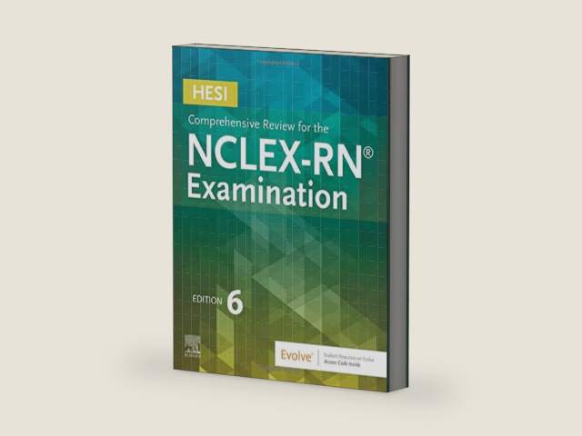 HESI Comprehensive Review for the NCLEX-RN Examination by HESI | barcode:9780323582452 | source:'9780323582452-right-three-quarter.jpg