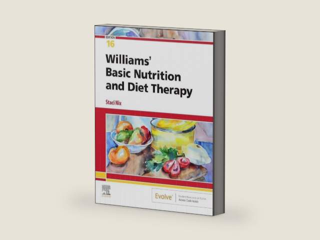 Williams' Basic Nutrition & Diet Therapy by Staci Nix MS RD CD | barcode:9780323653763 | source:'9780323653763-right-three-quarter.jpg