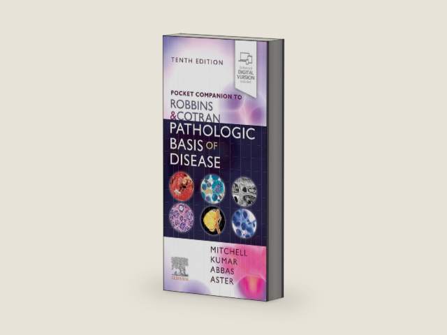 Pocket Companion to Robbins & Cotran Pathologic Basis of Disease (Robbins Pathology) by Richard N. Mitchell MD PhD | barcode:9780323653909 | source:'9780323653909-right-three-quarter.jpg
