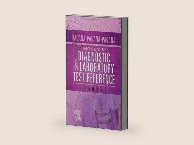 Mosby’s® Diagnostic and Laboratory Test Reference by Kathleen Deska Pagana PhD RN | barcode:9780323675192 | source:'9780323675192-right-three-quarter.jpg