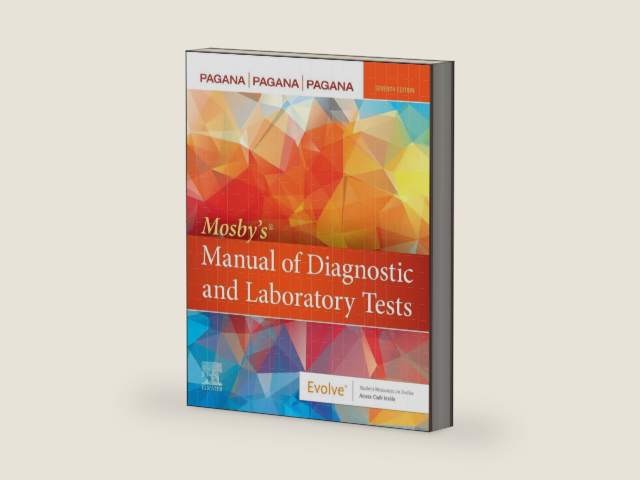 Mosby’s® Manual of Diagnostic and Laboratory Tests by Kathleen Deska Pagana PhD RN | barcode:9780323697033 | source:'9780323697033-right-three-quarter.jpg