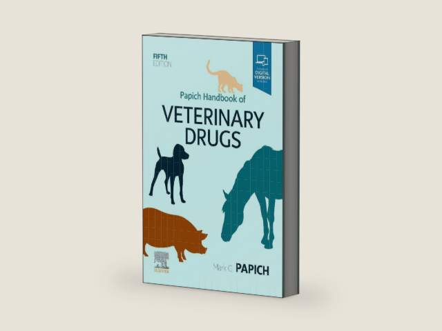 Papich Handbook of Veterinary Drugs: Small and Large Animal by Mark G. Papich DVM MS DACVCP | barcode:9780323709576 | source:'9780323709576-right-three-quarter.jpg