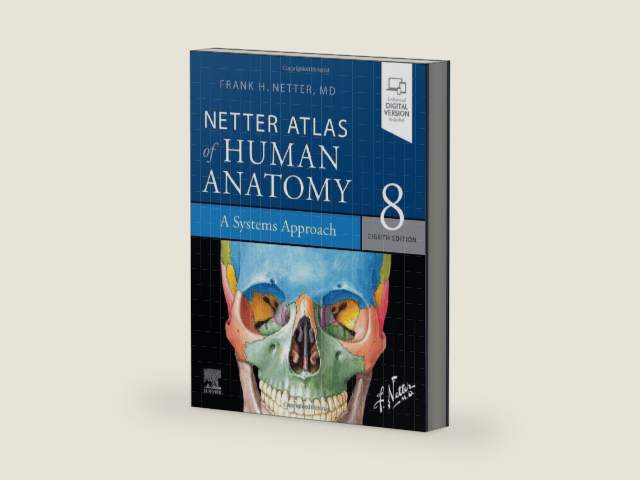 Netter Atlas of Human Anatomy: A Systems Approach: paperback + eBook (Netter Basic Science) by Frank H. Netter MD | barcode:9780323760287 | source:'9780323760287-right-three-quarter.jpg
