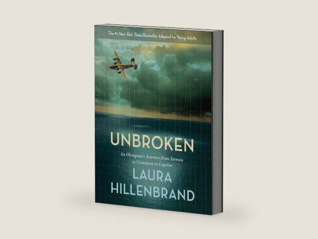 Unbroken (The Young Adult Adaptation): An Olympian's Journey from Airman to Castaway to Captive by Laura Hillenbrand | barcode:9780385742528 | source:'9780385742528-right-three-quarter.jpg