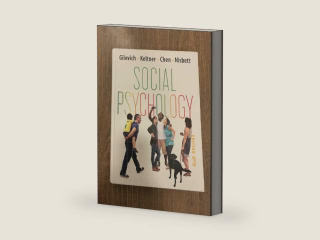 Social Psychology (Third Edition) by Thomas Gilovich | barcode:9780393913231 | source:'9780393913231-right-three-quarter.jpg