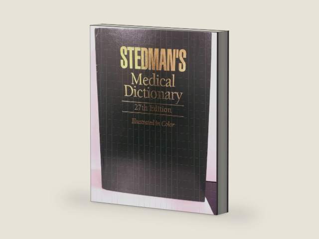 Stedman's Medical Dictionary by Thomas Lathrop Stedman | barcode:9780395738559 | source:'9780395738559-right-three-quarter.jpg