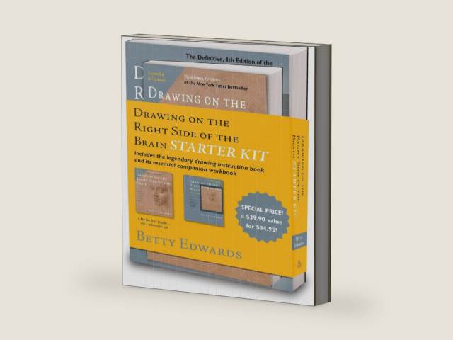 Drawing on the Right Side of the Brain Starter Kit: The Definitive by Betty Edwards | barcode:9780399167904 | source:'9780399167904-right-three-quarter.jpg