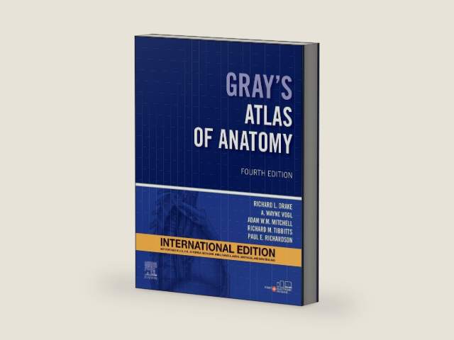 Gray's Atlas of Anatomy: International Edition, 4th Edition by Unknown Author | barcode:9780443285554 | source:'9780443285554-right-three-quarter.jpg