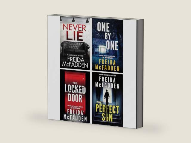 Freida McFadden Collection 4 Books Set (The Perfect Son, One By One, The Locked Door & Never Lie) by Freida McFadden | barcode:9780447178807 | source:'9780447178807-right-three-quarter.jpg