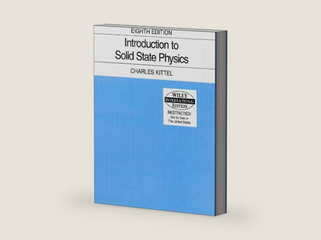 Introduction to Solid State Physics by Charles Kittel | barcode:9780471680574 | source:'9780471680574-right-three-quarter.jpg