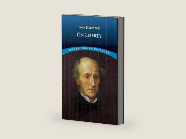 On Liberty (Dover Thrift Editions: Philosophy) by John Stuart Mill | barcode:9780486421308 | source:'9780486421308-right-three-quarter.jpg