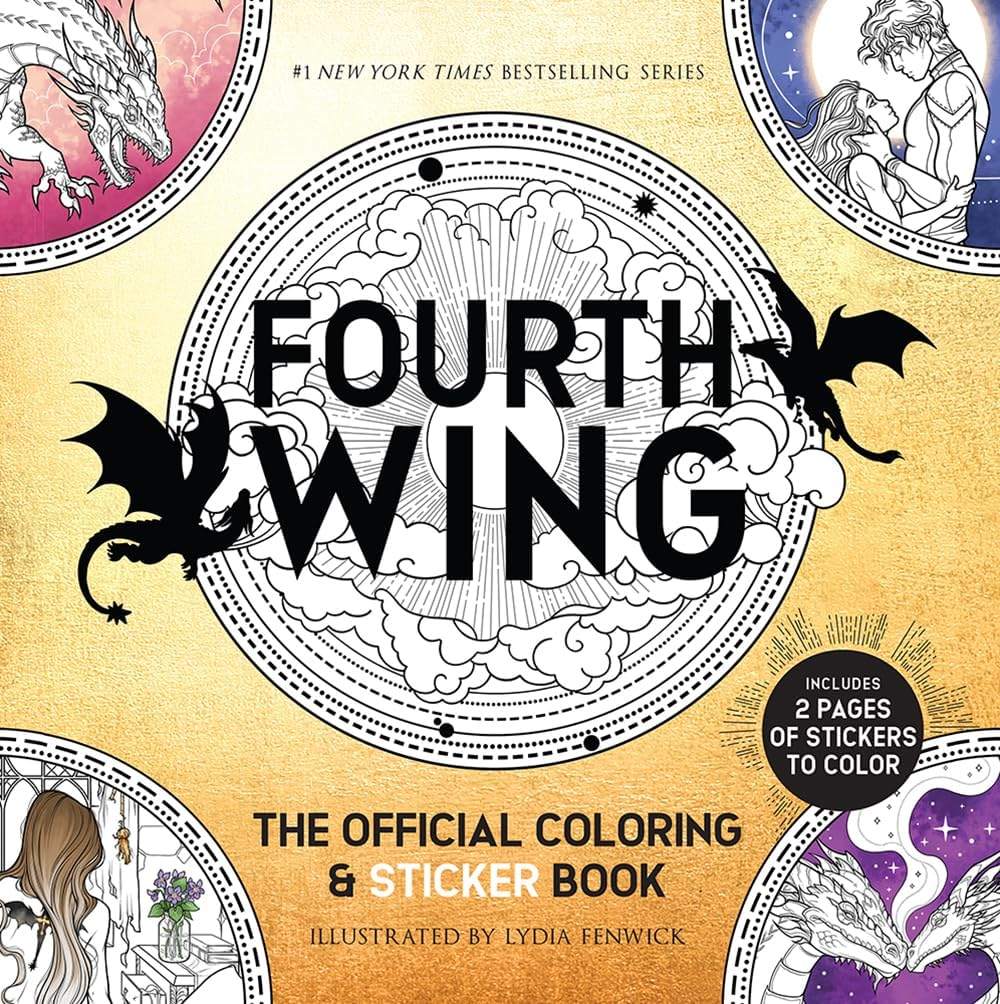 Fourth Wing: The Official Coloring & Sticker Book (Includes 2 Pages of Stickers to Color) (Dover Adult Coloring Books) by Entangled | barcode:9780486856278 | source:'9780486856278.jpg