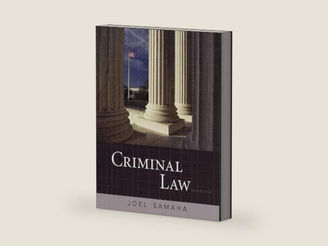 Criminal Law by Joel Samaha | barcode:9780495807490 | source:'9780495807490-right-three-quarter.jpg